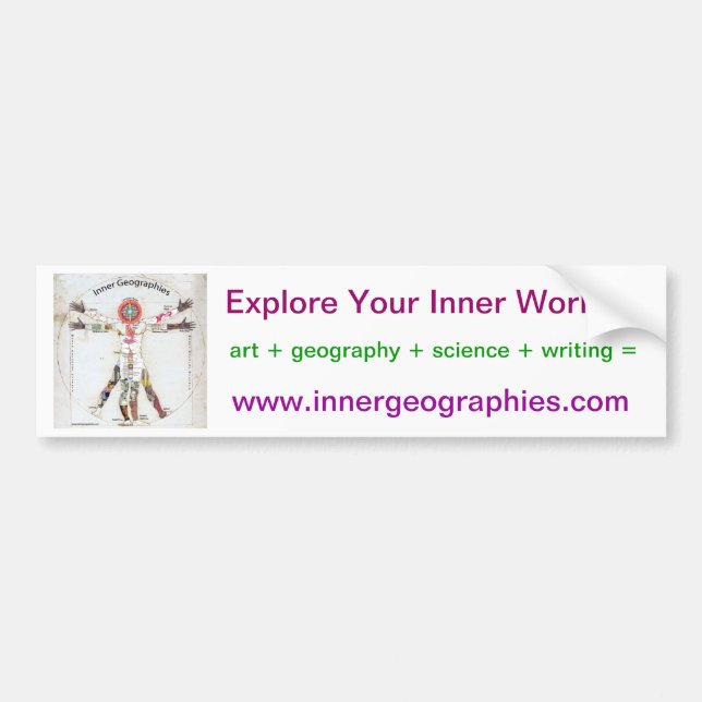 Autocollant De Voiture Géographies intérieures Bumpersticker (Devant)