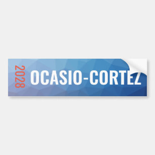 Autocollant De Voiture Géométrique bleu de l'Alexandrie Ocasio-Cortez