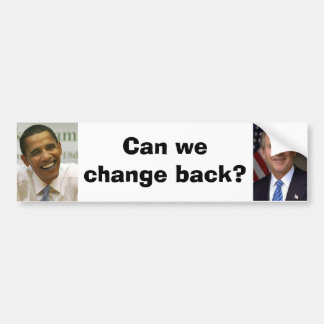 Autocollant De Voiture George-W-Bush, obama, pouvons-nous changer de