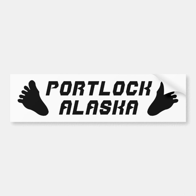 Autocollant De Voiture Ghost Town Portlock Alaska AK Bigfoot sasquatatch (Devant)