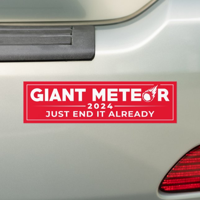 Autocollant De Voiture Giant Meteor 2024 drôle élection 2024 (En voiture)