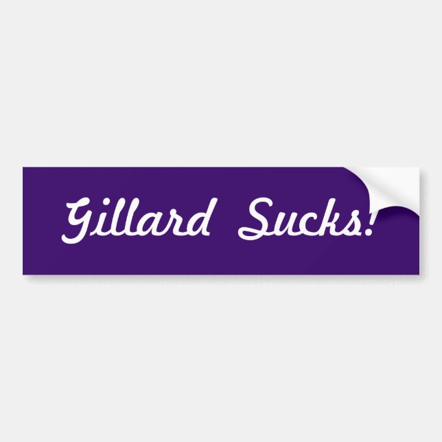 Autocollant De Voiture Gillard suce ! (Devant)