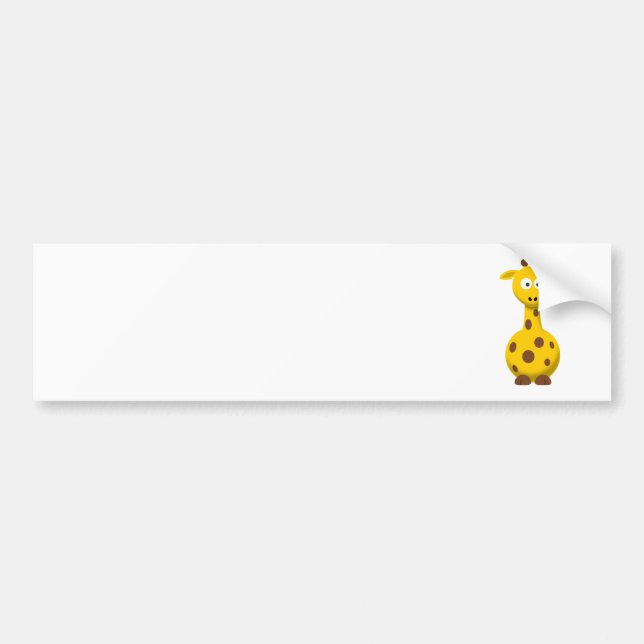 Autocollant De Voiture Girafe de dessin animé (Devant)