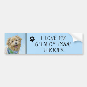 Autocollant De Voiture Glen of Imaal Terrier Peinture - Art original Chie