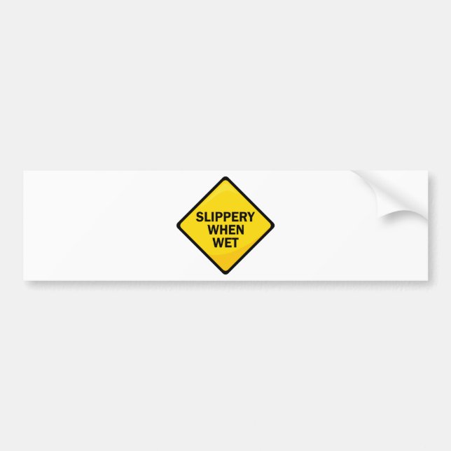 Autocollant De Voiture Glissant si humide (Devant)
