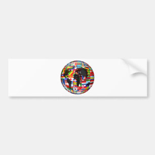 Autocollant De Voiture Globe de drapeau