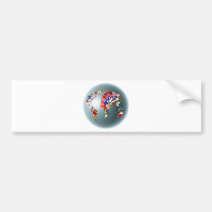Autocollant De Voiture Globe de drapeau