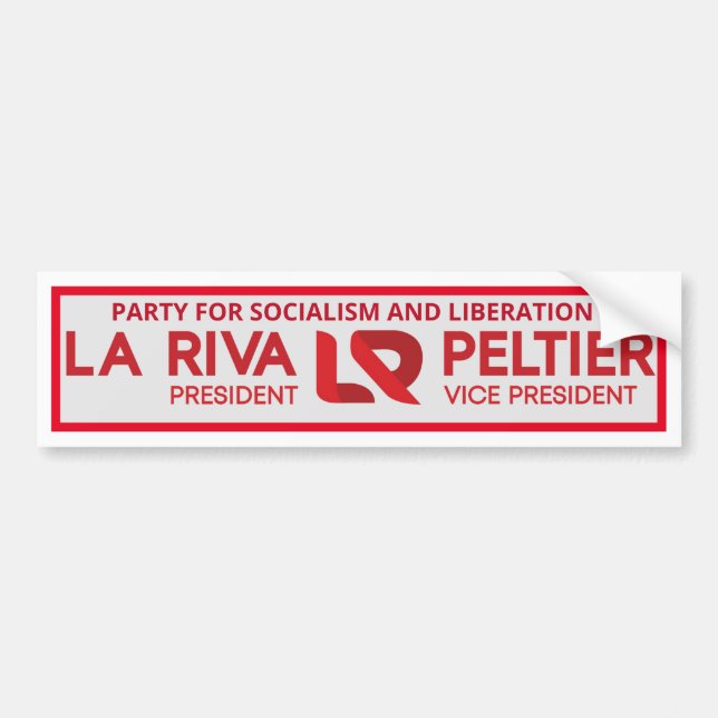 Autocollant De Voiture Gloria La Riva / Leonard Peltier 2020 (Devant)