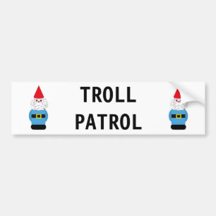 Autocollant De Voiture Gnome de Scandinave de patrouille de Troll