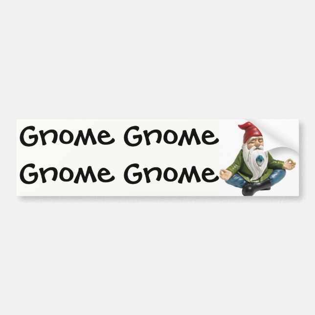 Autocollant De Voiture Gnome, gnome, adhésif pour pare-chocs de gnome… (Devant)