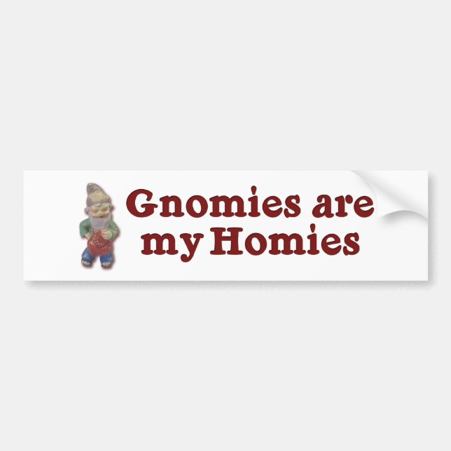 Autocollant De Voiture Gnomies sont mon Homies (Devant)