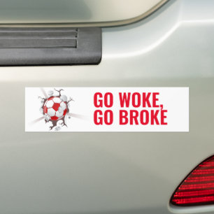 Autocollant De Voiture Go Woke Go Broke Sticker