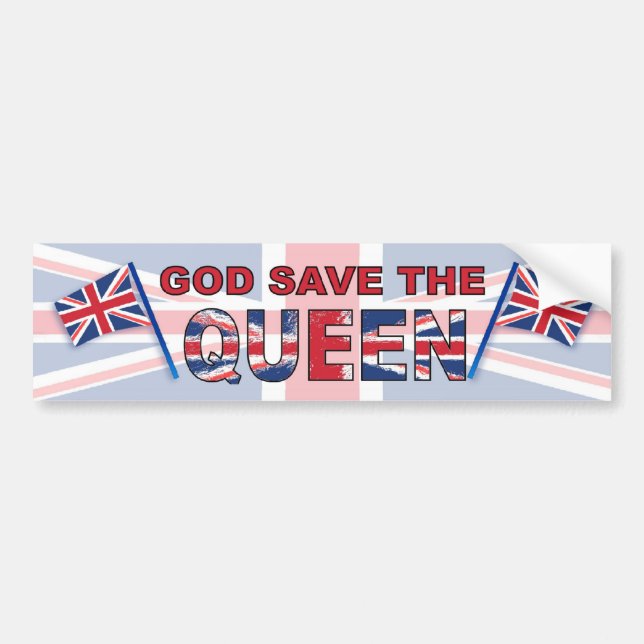 Autocollant De Voiture God Save the Queen (Devant)