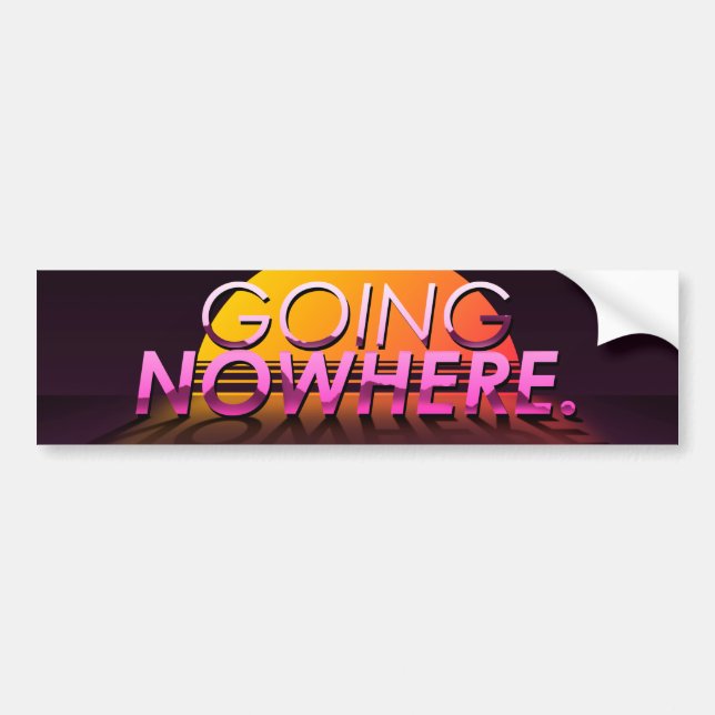 Autocollant De Voiture « Going Nowhere » Slapsticker (Devant)