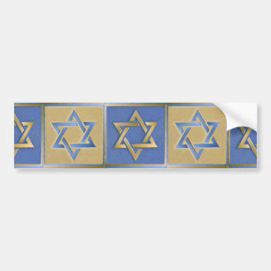 Autocollant De Voiture Gold Blue Star de David Art Panels