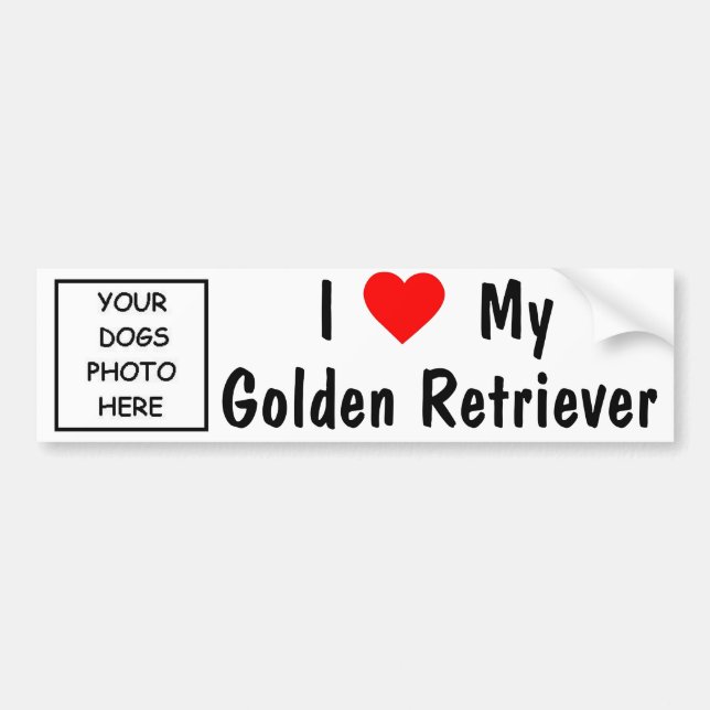 Autocollant De Voiture Golden retriever (Devant)