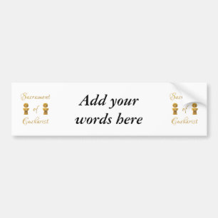 Autocollant De Voiture Golden Sacrament of Eucharist Host and Chalice