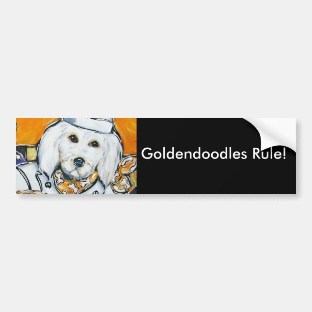 Autocollant De Voiture Goldendoodle (Devant)