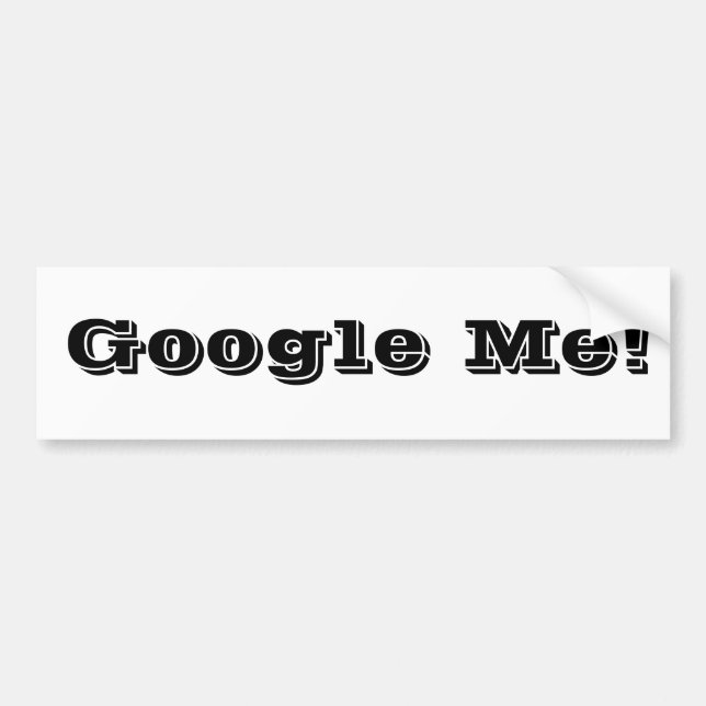 Autocollant De Voiture Google je ! (Devant)