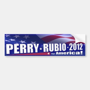 Autocollant De Voiture GOP 2012 de Rick Perry Marco Rubio