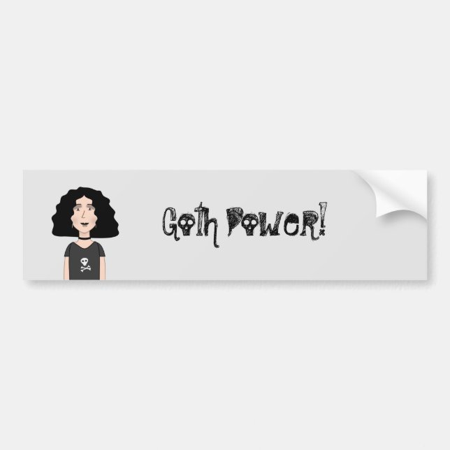 Autocollant De Voiture Goth Power (Devant)