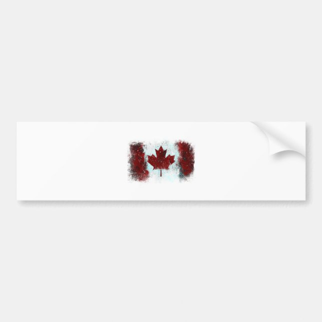 Autocollant De Voiture Graffiti canadien de drapeau (Devant)