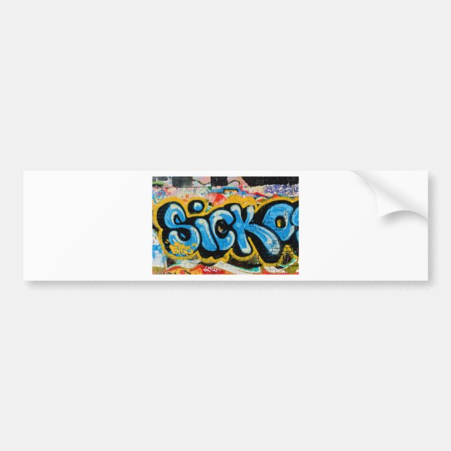 Autocollant De Voiture Graffiti dérangé sur le mur texturisé (Devant)