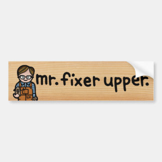 Autocollant De Voiture grain en bois bumpersticker.