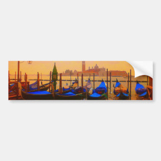 Autocollant De Voiture Grand Canal de Venise et Gondolas Italie Voyage d'