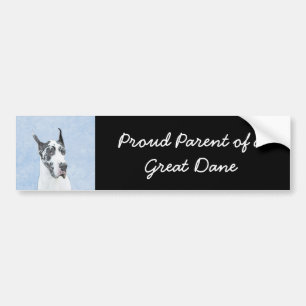 Autocollant De Voiture Grand Danois (Harlequin) Peinture - Art de Chien O