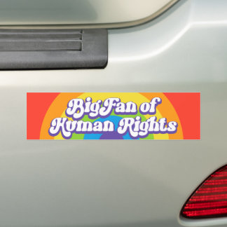 Autocollant De Voiture Grand Fan des Droits de l'Homme Égalité LGBTQ+