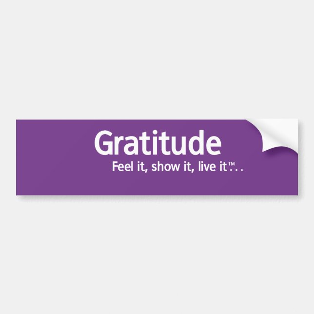 Autocollant De Voiture Gratitude - pensée Shapers™ (Devant)