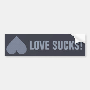Autocollant De Voiture Gray Heart Anti-Valentine Bumpersticker personnali