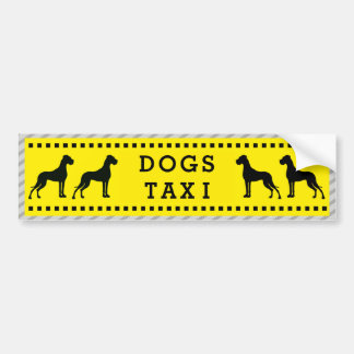 Autocollant De Voiture Great Dane Dogs Taxi