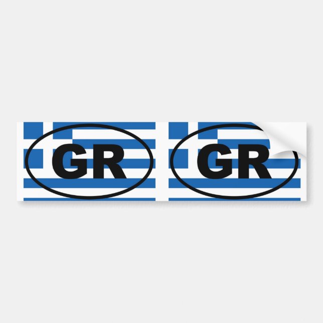 Autocollant De Voiture Grèce GR Oval européen (Devant)
