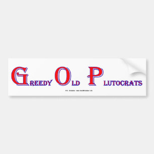 Autocollant De Voiture GreedyOldPlutocrats