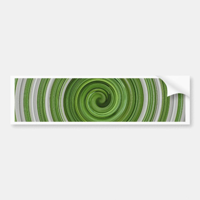 Autocollant De Voiture Green-white spiralpattern (Devant)