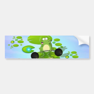 Autocollant De Voiture Grenouille Haltérophile