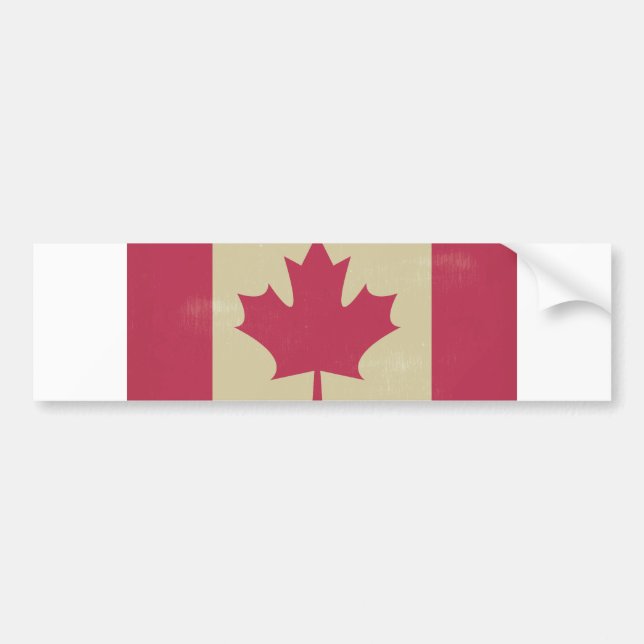 Autocollant De Voiture gronder le drapeau canadien (Devant)