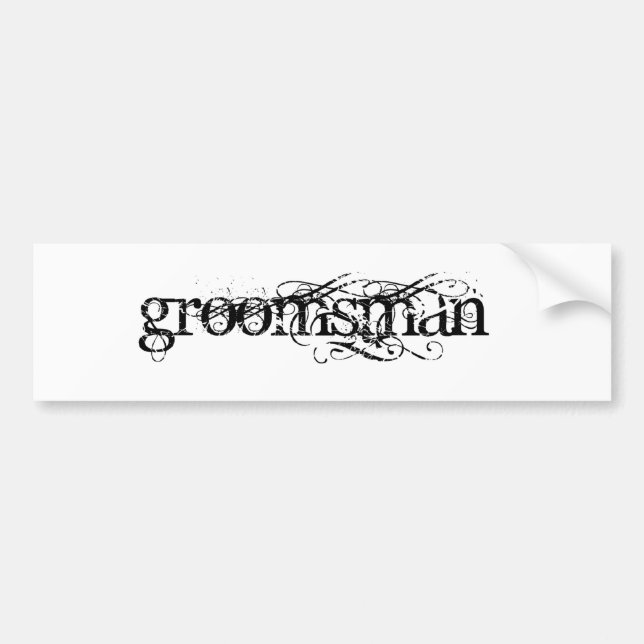 Autocollant De Voiture Groomsman (Devant)