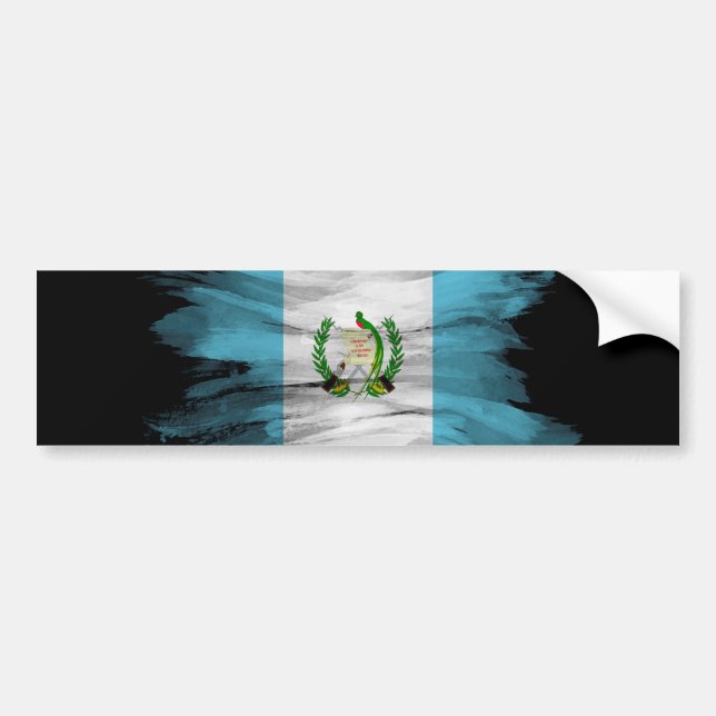 Autocollant De Voiture Guatemala flag brush stroke, national flag (Devant)
