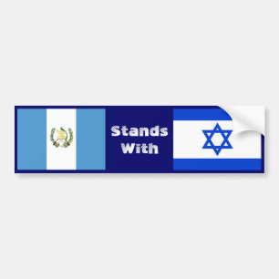 Autocollant De Voiture Guatemala Stands With Israel