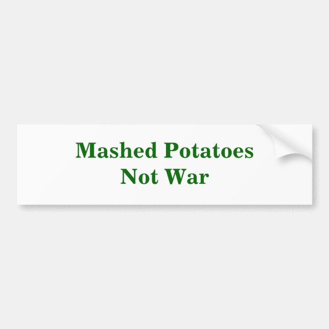 Autocollant De Voiture Guerre écrasée de PotatoesNot (Devant)