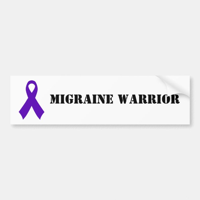 Autocollant De Voiture Guerrier de migraine - adhésif pour pare-chocs (Devant)