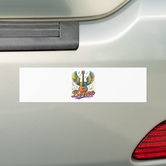 Autocollant De Voiture Guitare Boone (En voiture)