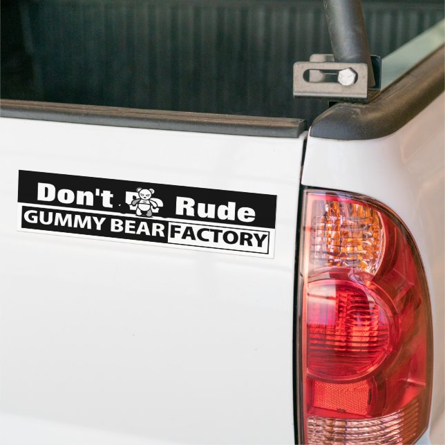 Autocollant De Voiture Gummy Bear Factory Warning (Sur camion)