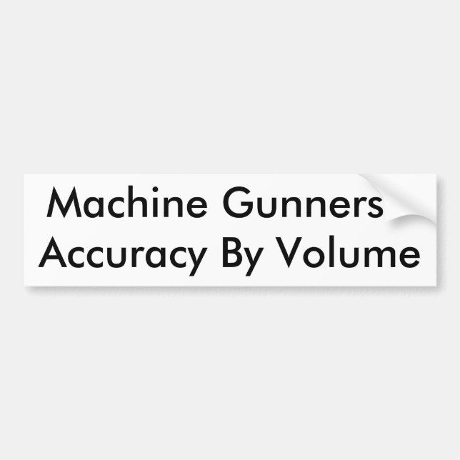 Autocollant De Voiture Gunners de machine - Précision par volume (Devant)