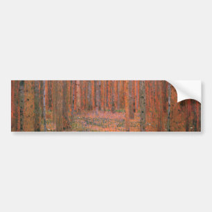 Autocollant De Voiture Gustav Klimt Fir Forêt Tannenwald Arbres rouges