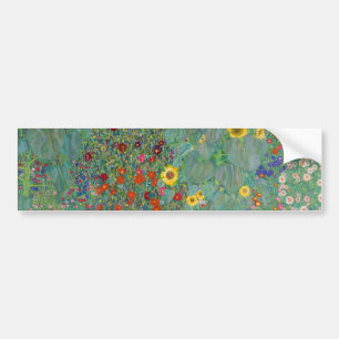 Autocollant De Voiture Gustav Klimt - Jardin de campagne avec tournesols