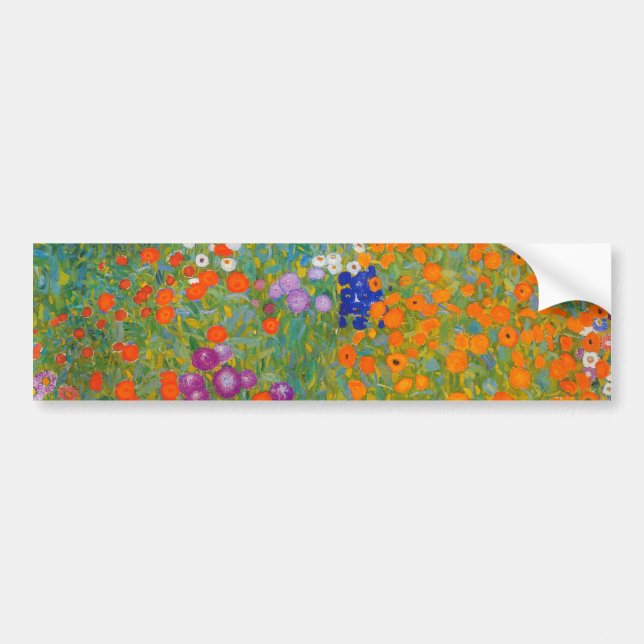Autocollant De Voiture Gustav Klimt - Jardin des fleurs (Devant)